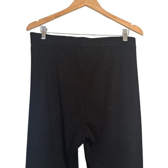 Free Assembly Women's High Waisted Bootcut Leg Pull On Knit Pants Size L Black - Picture 6 of 8